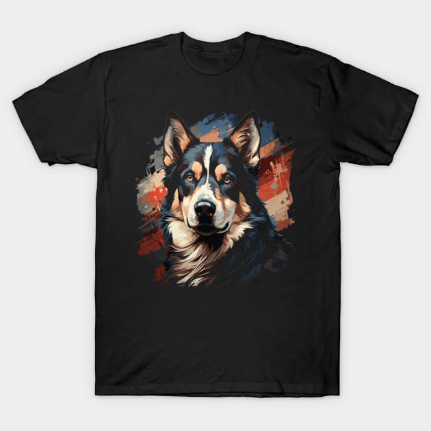 Patriotic Siberian Husky T-Shirt by JH Mart